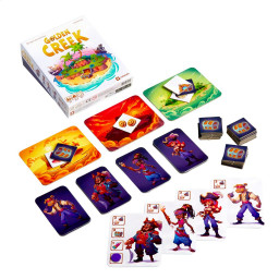 Boite et matériel du jeu Golden Creek de Laboludic