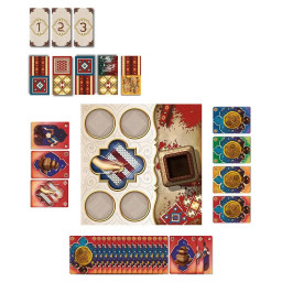 Matériel et mise en place du jeu Kilim