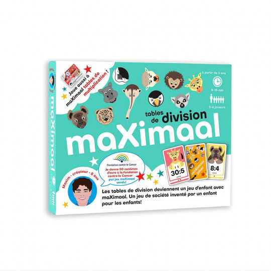 Boite du jeu pédagogique MaXimaal : Tables de Division