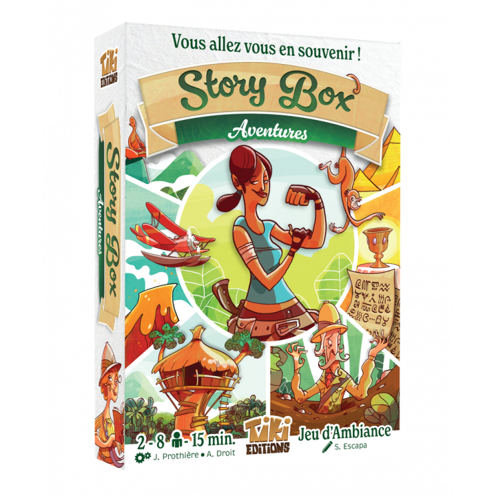 Boite du jeu de cartes Story Box Aventures de Tiki Editions