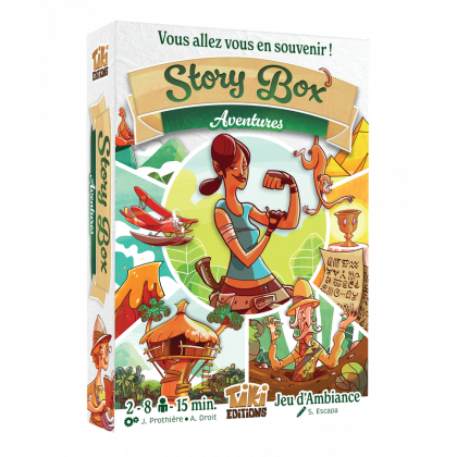 Boite du jeu de cartes Story Box Aventures de Tiki Editions