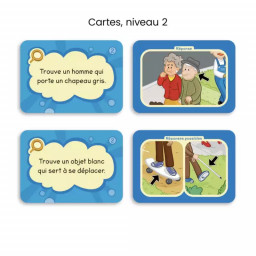Exemple de cartes défis bleus du jeu Que le Meilleur Trouve !  de Placote
