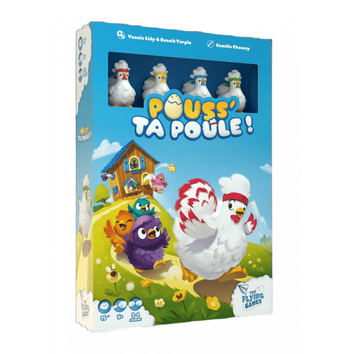 Boite du jeu Pouss' ta Poule de The Flying Games