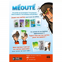 Dos de la boite de jeu Méouté de Gigamic